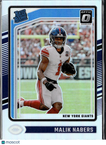 Malik Nabers 2024 Panini Donruss Optic Prizm New York Giants