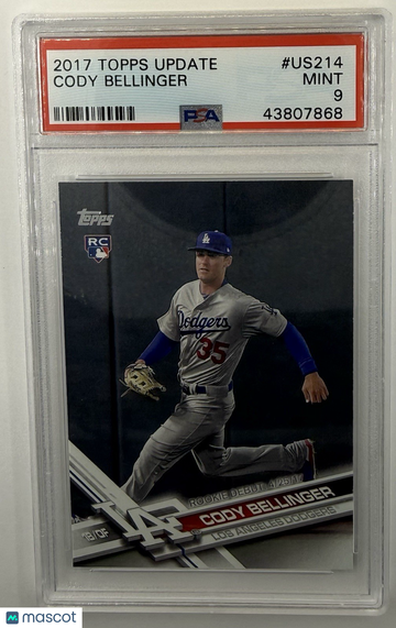 2017 Topps Update Series Cody Bellinger #US214 [Base] Rookie Base Set PSA 9