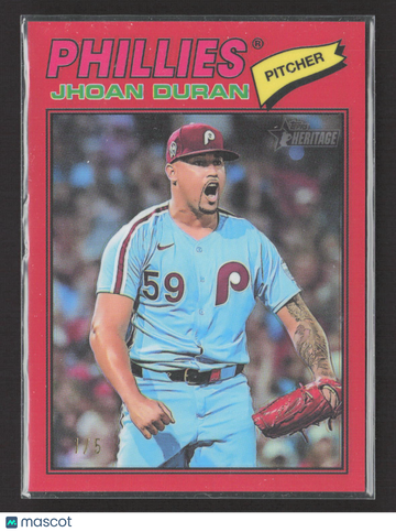 2024 Topps Heritage Jhoan Duran #14 Red Border
