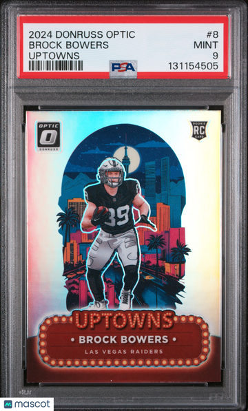 2024 Panini Donruss Optic Uptowns Brock Bowers #8 PSA 9
