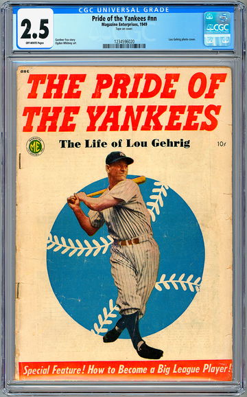 PRIDE OF THE YANKEES #NN CGC 2.5 BASEBALL LEGEND LOU GEHRIG STORY PHOTO CVR 1949