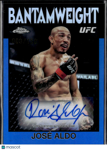 2026 Topps Chrome UFC José Aldo #86S-JA Blue Refractor /150