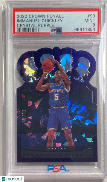 2020 Panini Crown Royale Immanuel Quickley #93 Crystal Purple PSA 9
