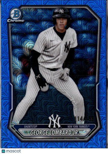 George Lombard Jr. 2026 Bowman Chrome Blue Mojo Refractor /150 New York Yankees