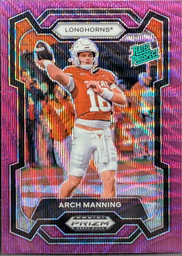 2024 Panini Prizm Draft Picks Purple Wave #192 Arch Manning Texas Longhorns
