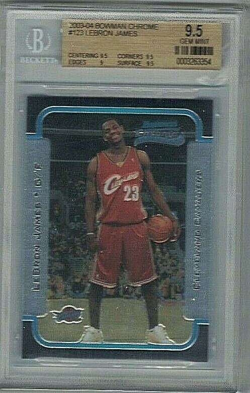 2003 Bowman Rookies and Stars LeBron James Chrome Base #123 BGS