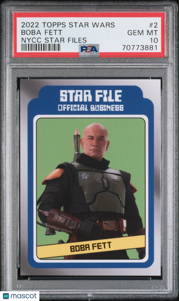 2022 Topps Star Wars Nycc Star Files Boba Fett #2 PSA 10