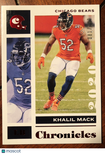 Khalil Mack 2020 Panini Chronicles Red Parallel #81/199 Chicago Bears FREE S&H
