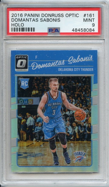 Domantas Sabonis Optic Holo Rookie PSA 9 NEP
