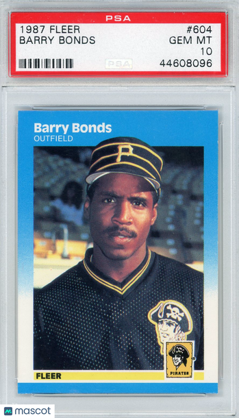 1987 Fleer Barry Bonds #604 PSA 10
