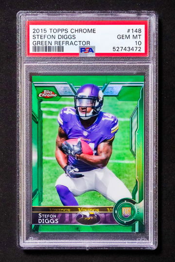 2015 Topps Chrome - Stefon Diggs - Rookie Green Refractor PSA 10 Gem Mint