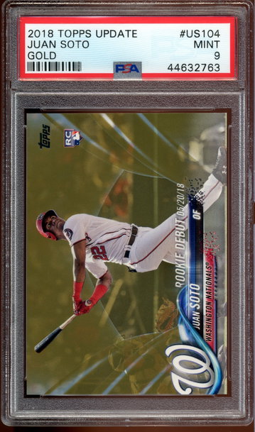 Juan Soto 2018 Topps Update Gold PSA 9 US 104