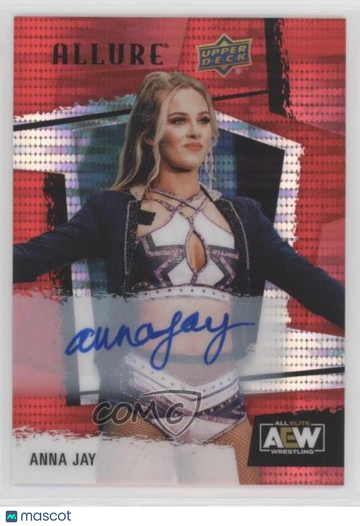 2022 Upper Deck Allure AEW Anna Jay #50 Red Autographs Parallel/Variety Base Set