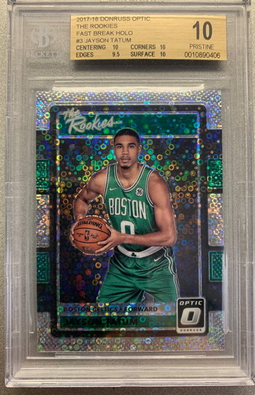JAYSON TATUM 2017 OPTIC THE ROOKIES FAST BREAK HOLO BGS 10 PRISTINE