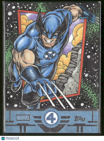 2026 Topps Finest Marvel Fantastic Four Wolverine 1/1 by Dan Borgonos #N/A