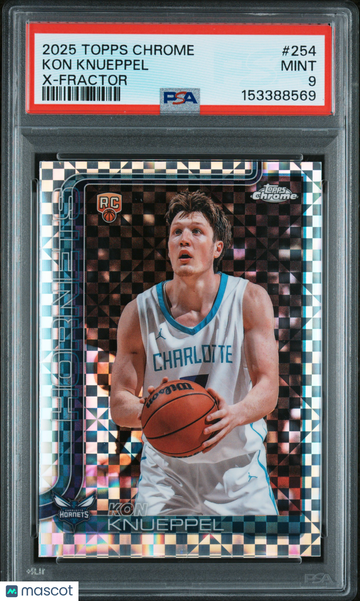2025 Topps Chrome Kon Knueppel X Fractor #254 PSA 9