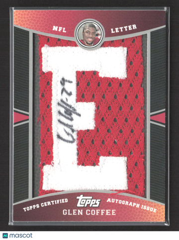 2009 Topps Glen Coffee #ARP-GC Player-Worn Letter Patch