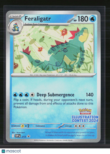 Pokemon 2025 Scarlet & Violet Promo Feraligatr #SVP EN 213