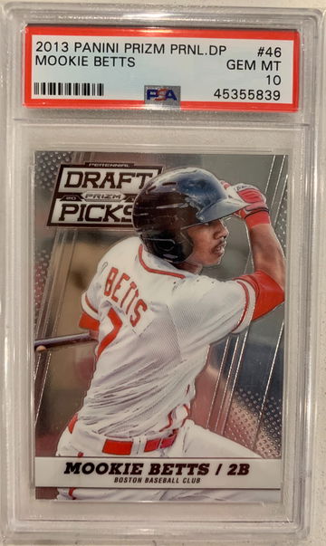 Mookie Betts 2013 Panini Prizm Perennial Draft Picks PSA 10