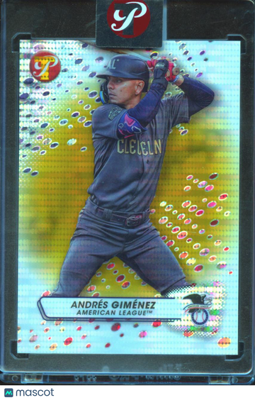 Andrés Giménez 2023 Topps Pristine Gold Refractor /50 Cleveland Guardians
