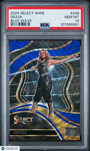 2024 Panini Select WWE Giulia #249 Blue Wave /49 Rookie PSA 10