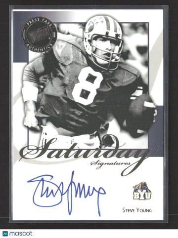 2008 Press Pass Legends Saturday Signatures Steve Young #SS-SY