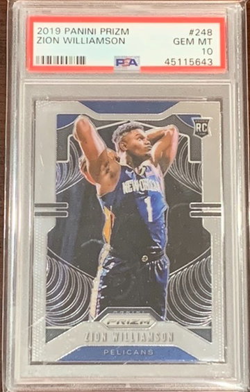 2019 Prizm Zion Williamson PSA 10