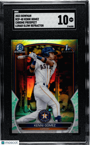 2023 Bowman Kenni Gomez #BCP-40 CHR. Pros. Lunar Glow Refractor SGC 10