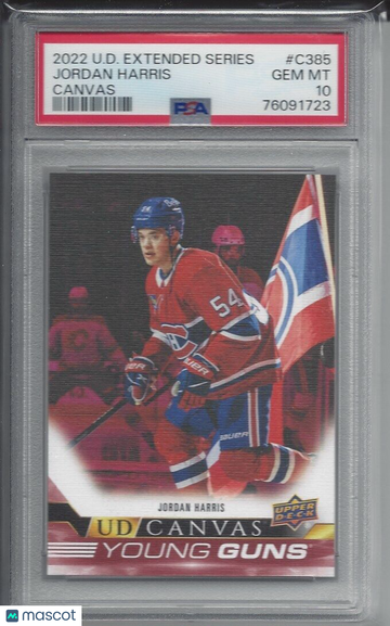 2022 Upper Deck UD Canvas Jordan Harris #C385 PSA 10