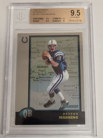 1998 Bowman Innerstate Peyton Manning BGS 9.5