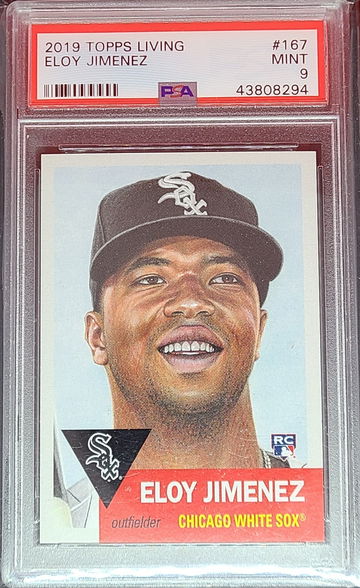 2019 Topps Living #167 Eloy Jimenez RC PSA Mint 9