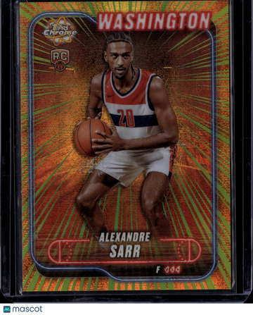 2025 Topps Chrome Radiating Rookies Alexandre Sarr #RR-2 RC