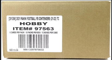 2021 Contenders Football Hobby Box CASE Sealed