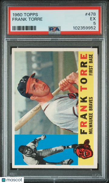 1960 Topps Frank Torre #478 PSA 5