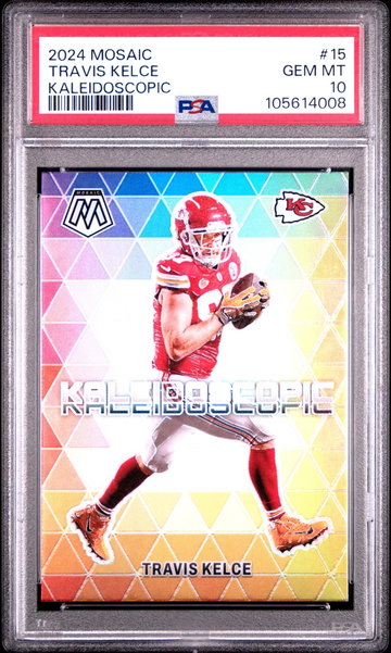 2024 Mosaic Kaleidoscopic Travis Kelce #15 PSA 10