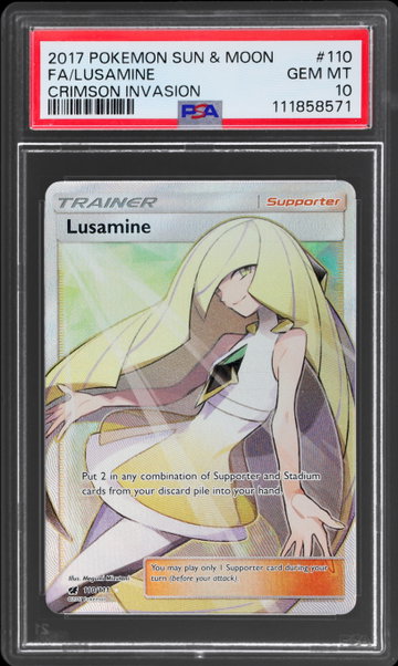 2017 Pokemon Sun And Moon Crimson Invasion Lusamine PSA 10