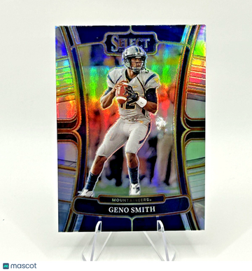 2023 Panini Select Draft Picks Silver Prizm Geno Smith #33 Football Card West Virginia Mountaineers
