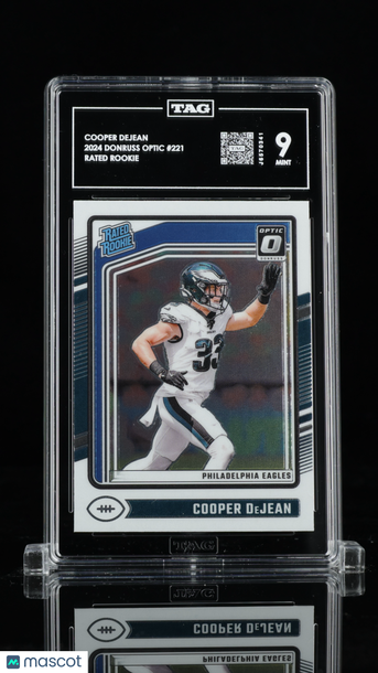 2024 Donruss Optic Rated Rookie Cooper DeJean #221 Rookie TAG 9