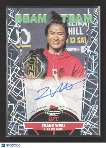 2025 Topps Stadium Club UFC Beam Team Zhang Weili #BTA-ZW /25 Beam Team Autograph