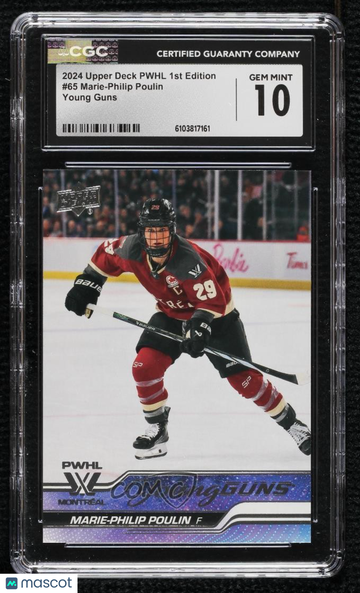 2024 Upper Deck Pwhl 1st Edition Marie-Philip Poulin #65 Young Guns CGC 10