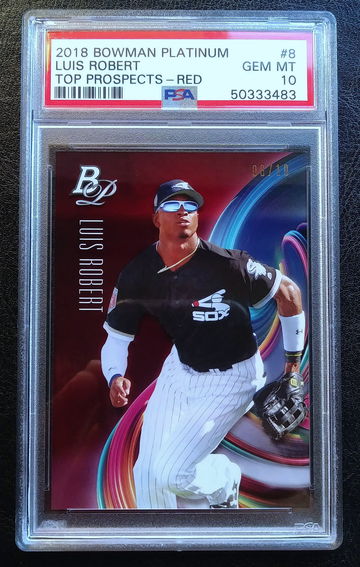 LUIS ROBERT 2018 BOWMAN PLATINUM TOP PROSPECTS RED /10 PSA 10 