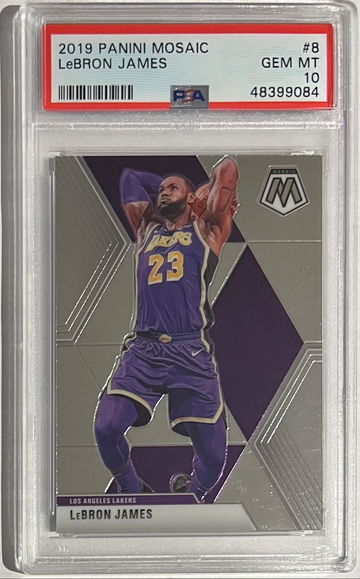 2019 Mosaic LeBron James PSA 10 Lakers