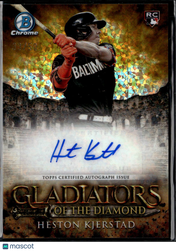2024 Bowman Chrome Gladiators of the Diamond Heston Kjerstad #GDA-HK Gold Atomic Refractor /50 RC