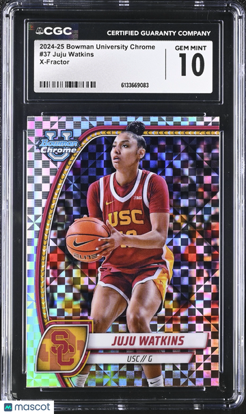 2024-25 Bowman University Chrome Juju Watkins #37 X-Fractor CGC 10