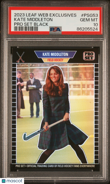 2023 Leaf Web Exclusives Kate Middleton #PSG53 Pro Set Black PSA 10