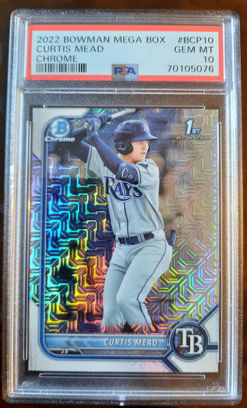 Curtis Mead 2022 1st Bowman Chrome Mega Box PSA 10