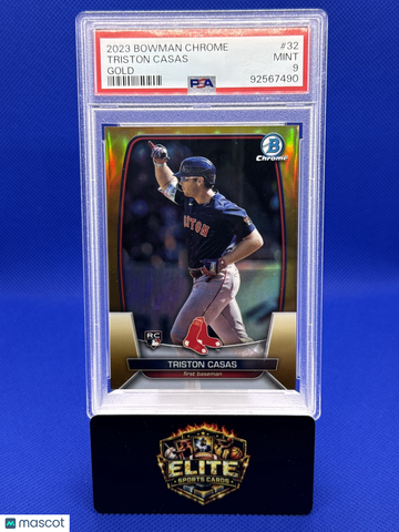 2023 Topps x MLB Players Clubhouse Exclusive Triston Casas #32 Gold SN PSA 9