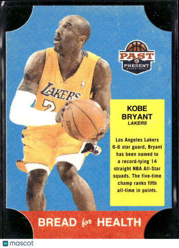 2012 Panini Past & Present Bread for Health Kobe Bryant #7