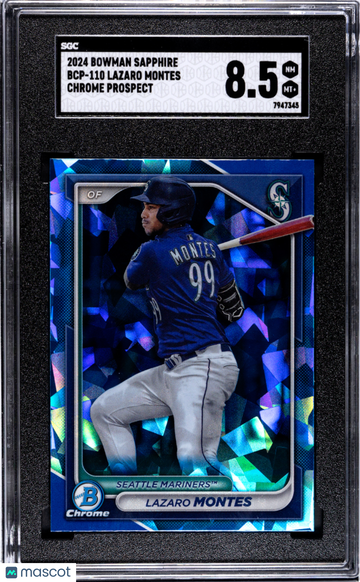 2024 Bowman Sapphire Lazaro Montes #BCP-110 Chrome Prospect SGC 8.5