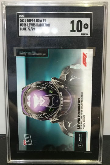 2021 Topps now Formula 1 F1 #056 Lewis Hamilton 4000 points blue /99 sgc10
